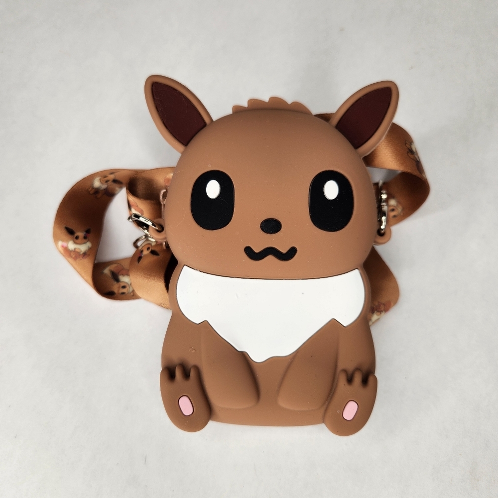 Pokemon Eevee Trading Card Crossbody Purse Case